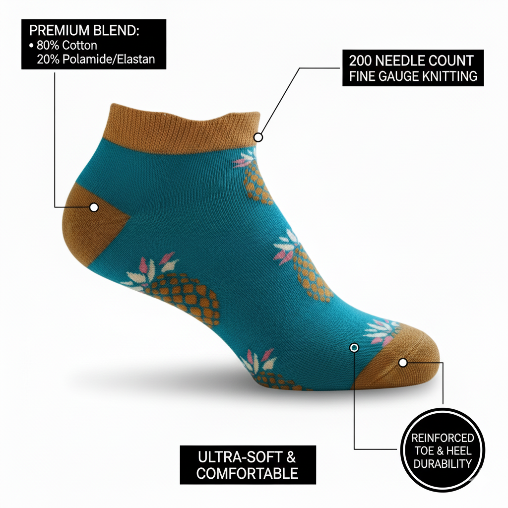 Louluu Ananas Low Cut Socks