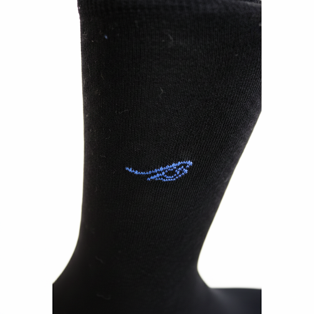 Louluu Men Plain Black Colour Bamboo Socks