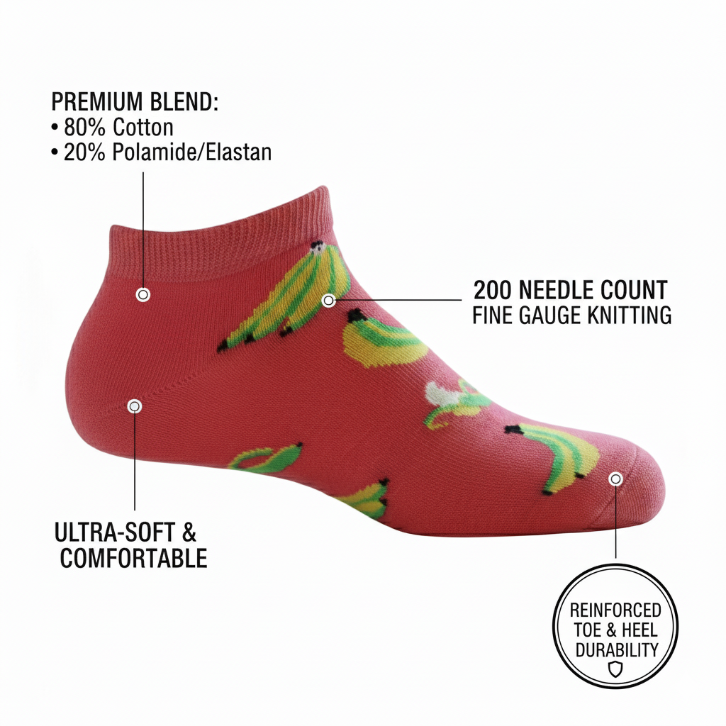 Louluu Bananas Low Cut Socks