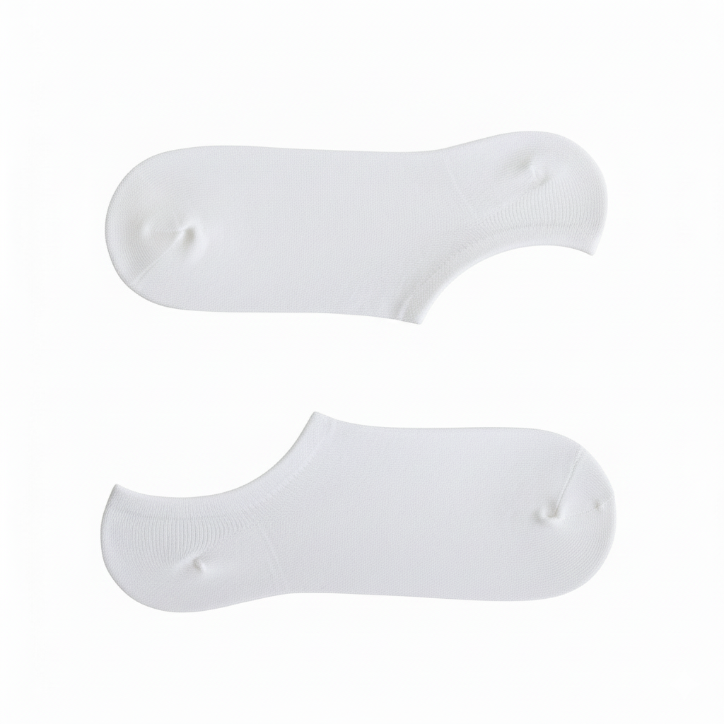Louluu Men White Color Sneaker Socks