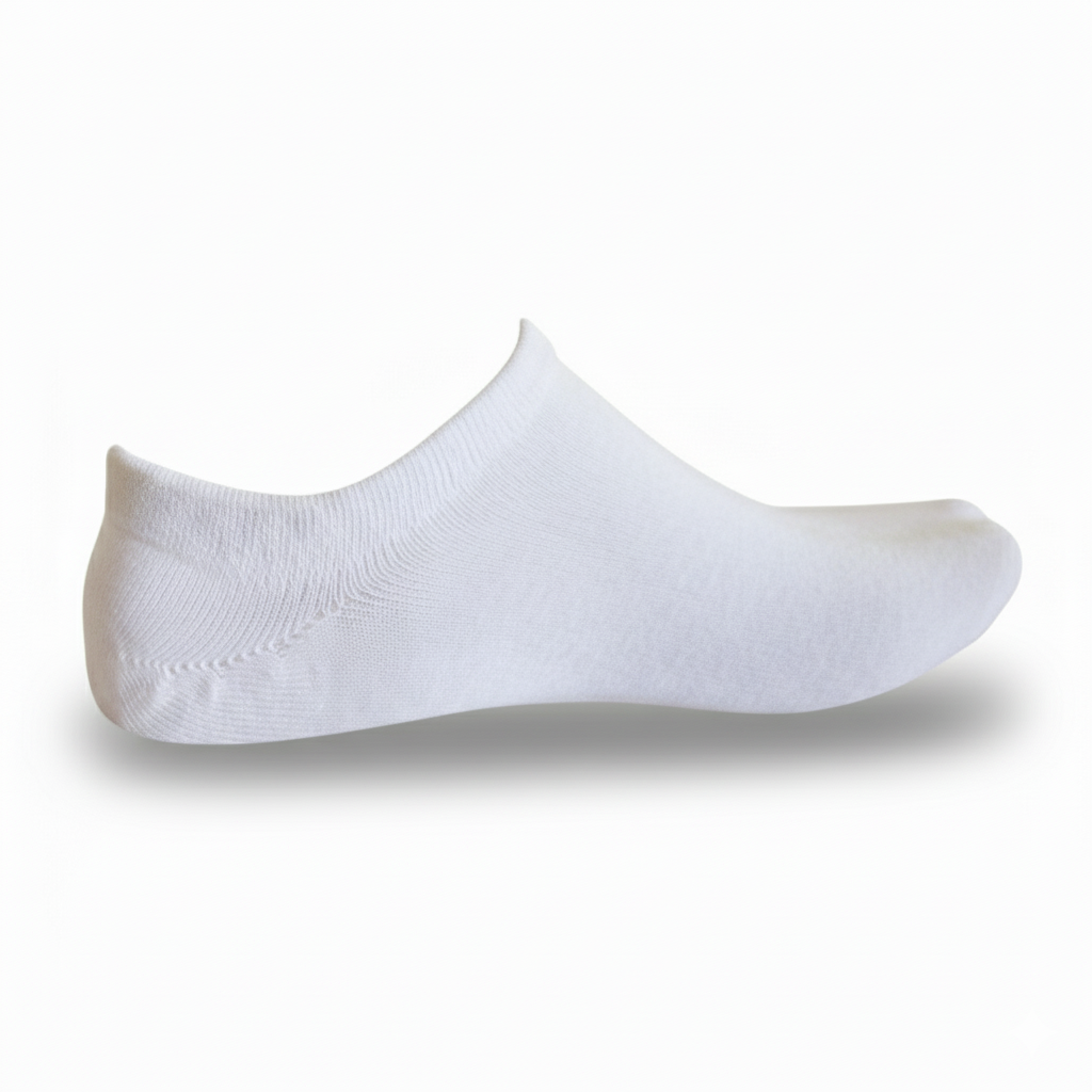 Louluu Men White Color Sneaker Socks