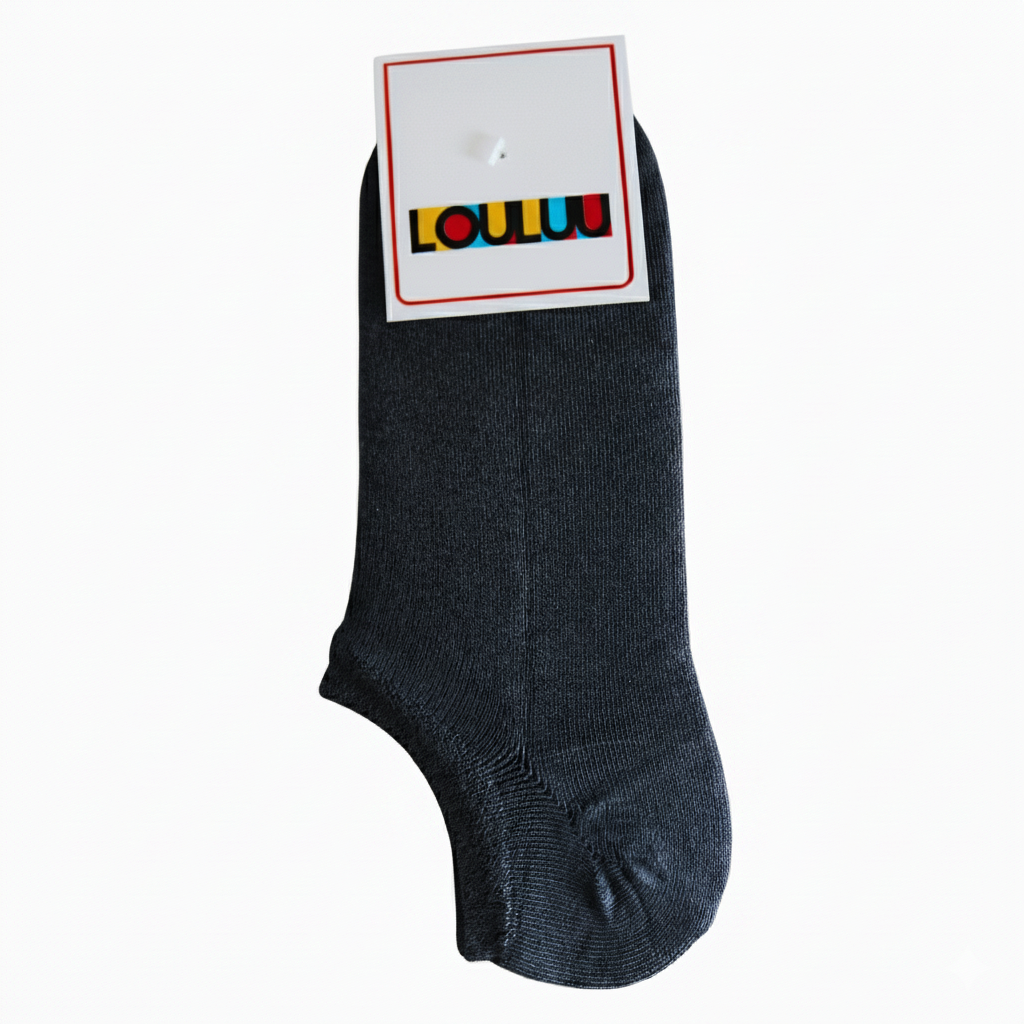 Louluu Men Grey Color Sneaker Socks