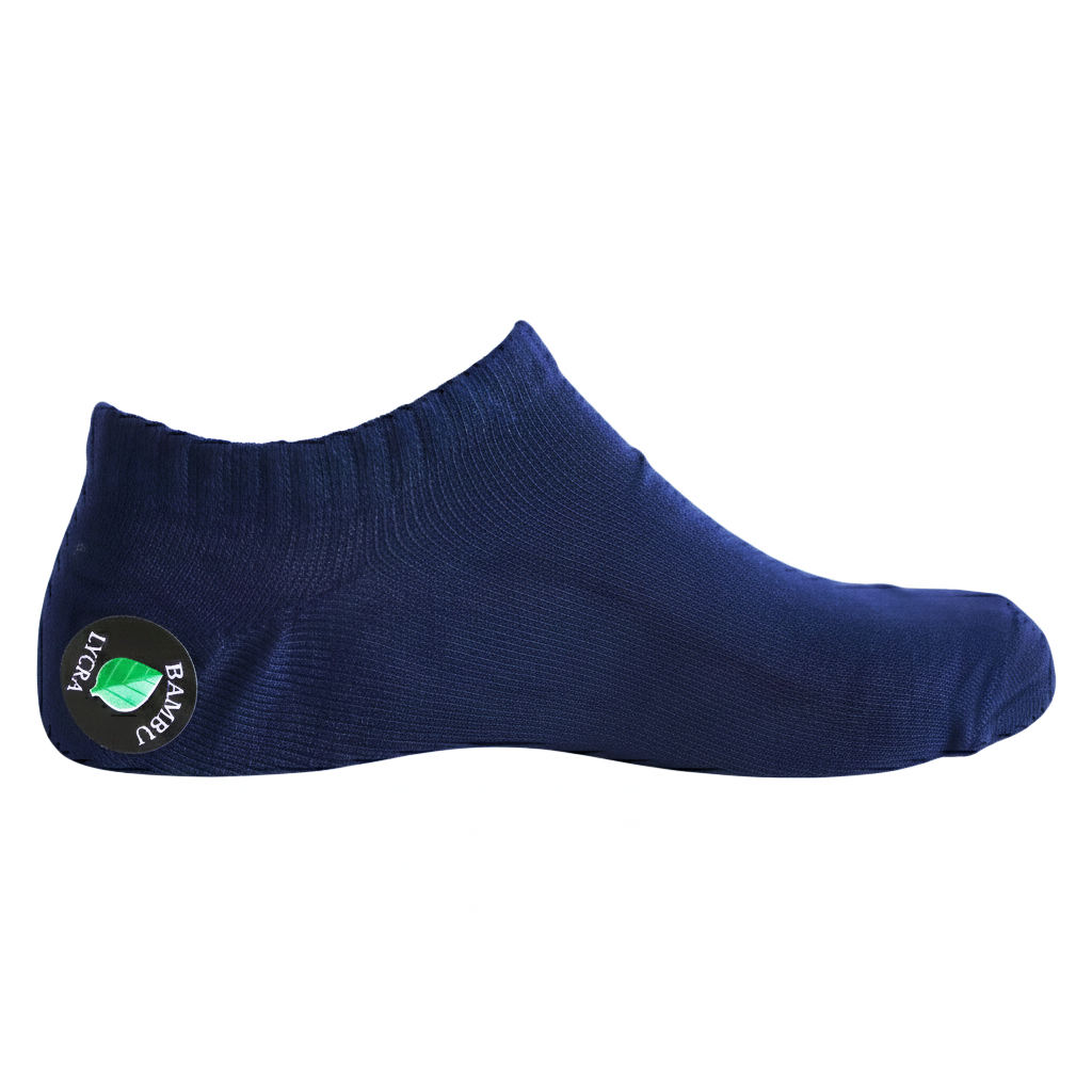 Louluu Men Navy Color Sneaker Socks