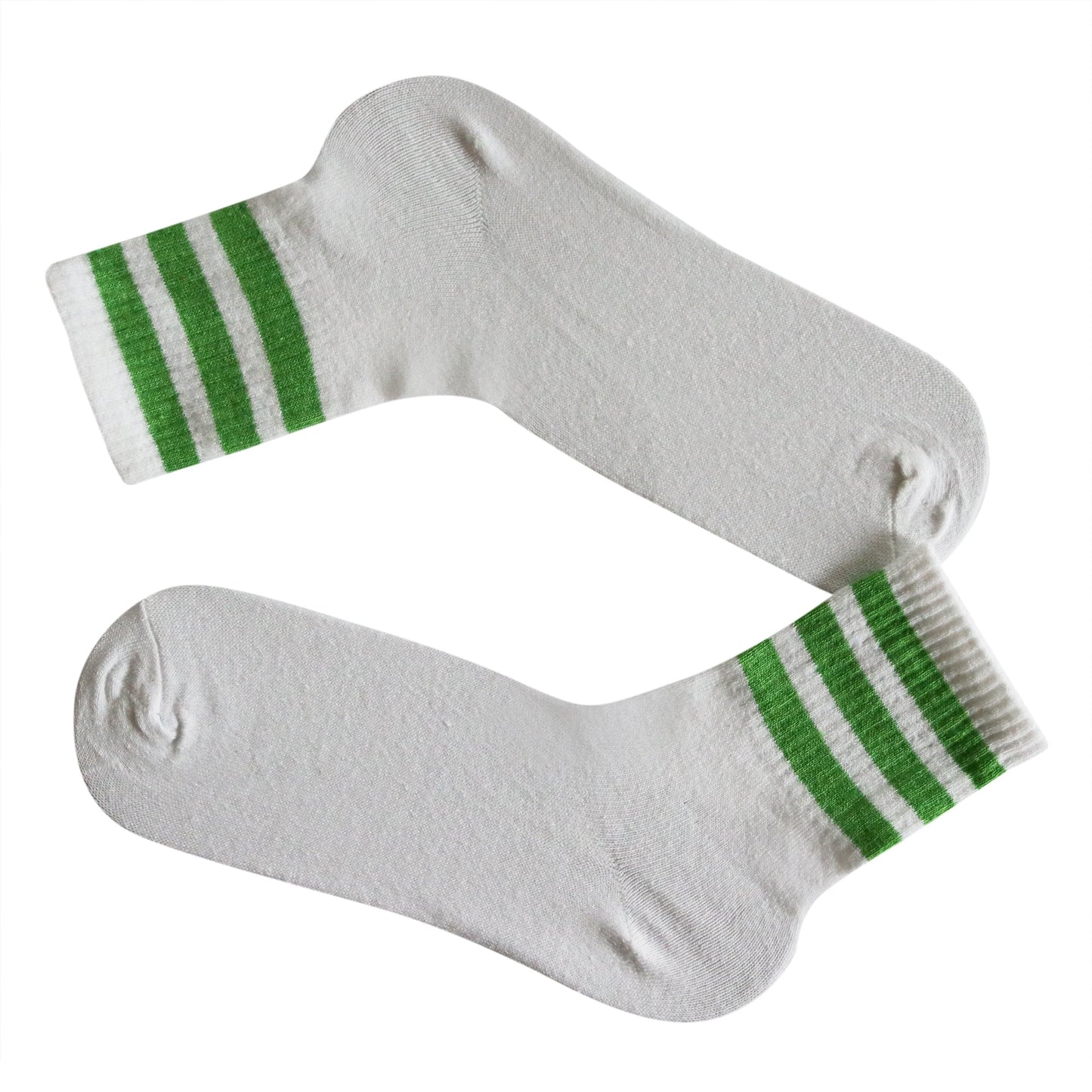 Louluu women's cotton White tennis socks — breathable — front view | Louluu
