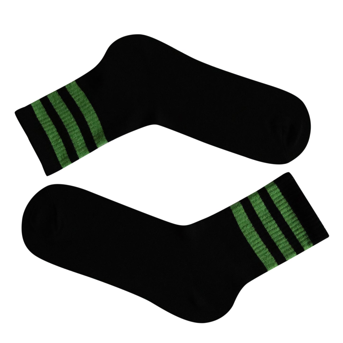 Louluu women's cotton Black tennis socks — breathable — front view | Louluu