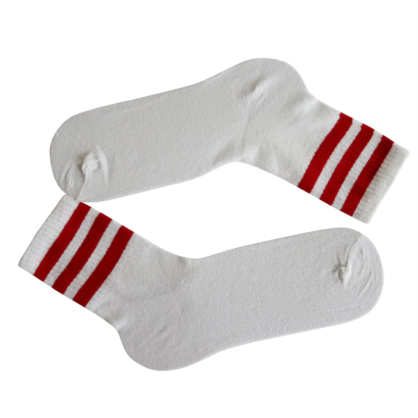 Louluu women's cotton White tennis socks — breathable — front view | Louluu