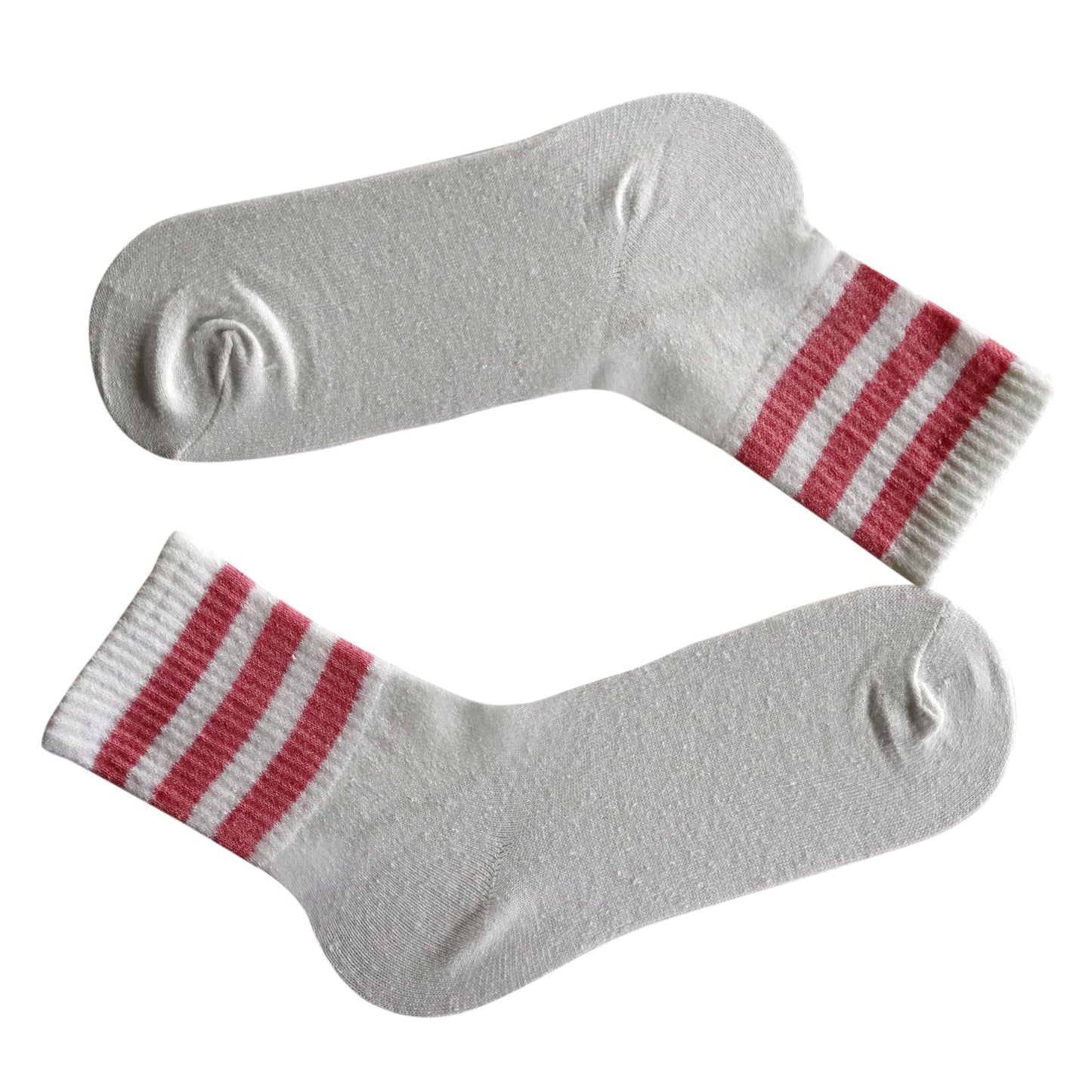 Louluu women's cotton White tennis socks — breathable — front view | Louluu