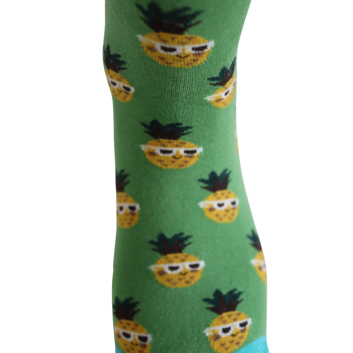 Louluu Men Ananas Green Colour Crew Socks