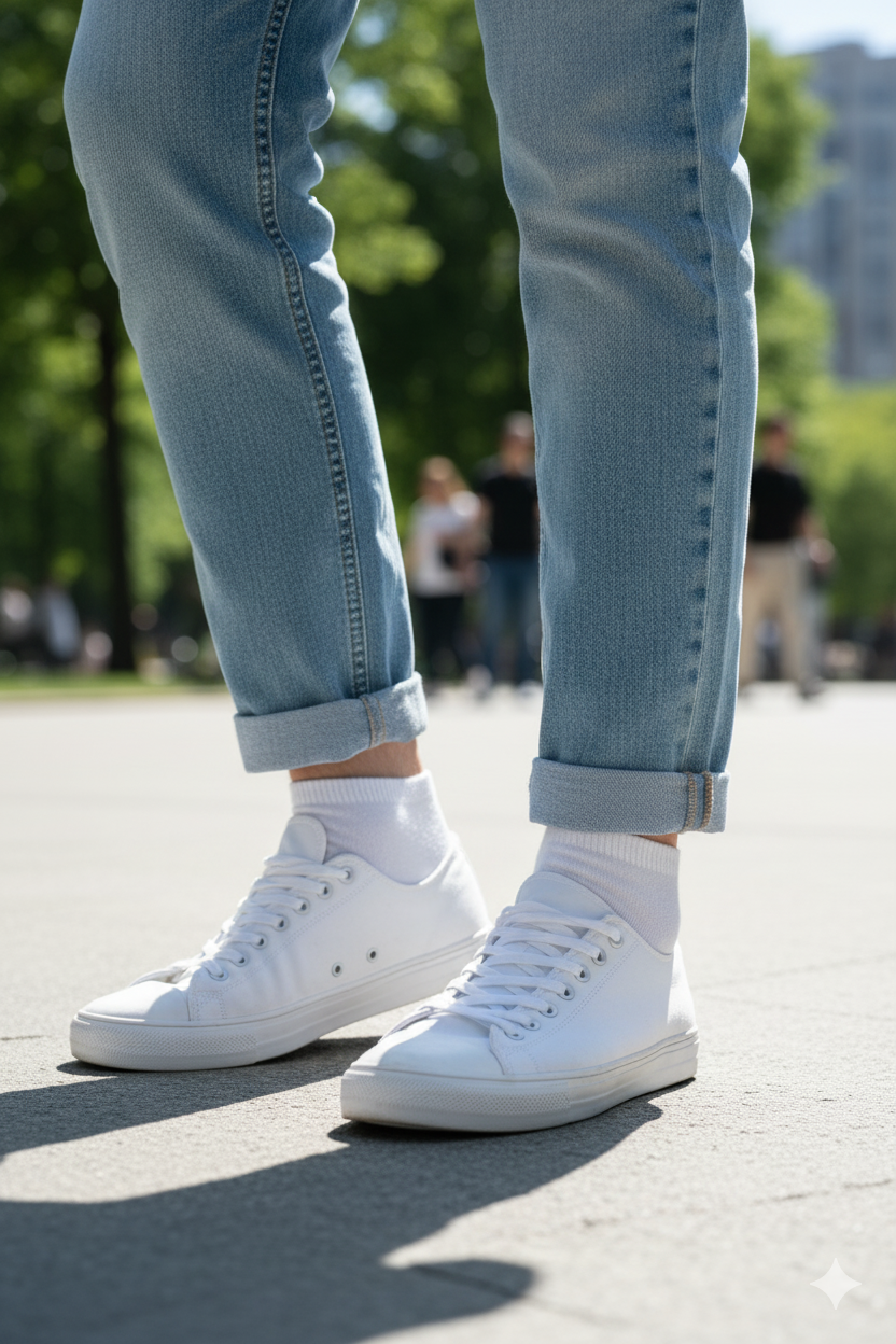 Louluu Men White Modal Low Cut Socks