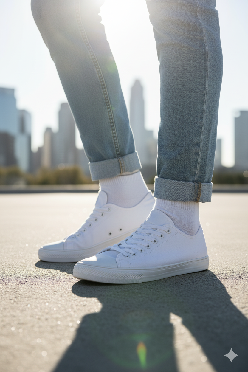Louluu Men White Modal Low Cut Socks