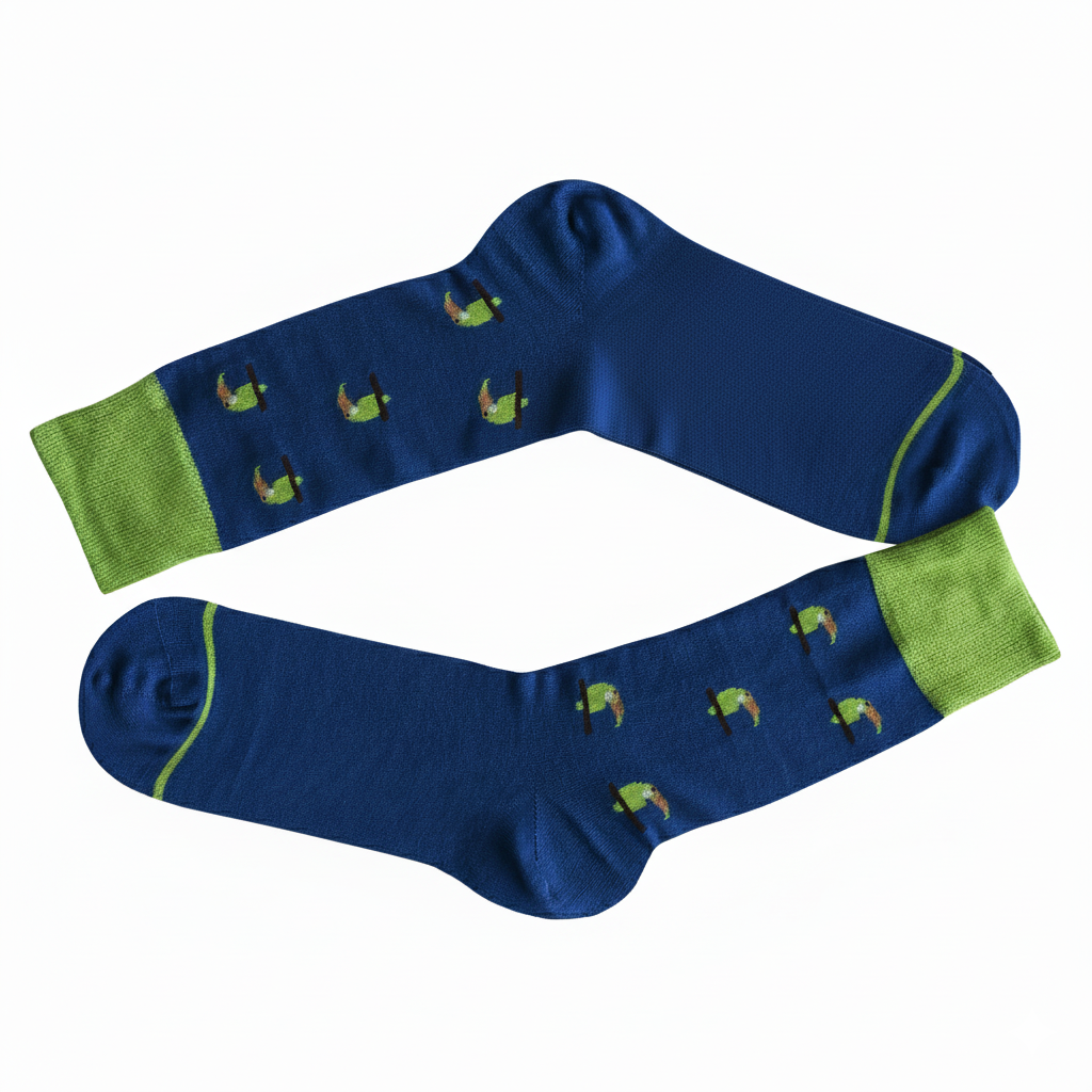 Louluu Colourful Cotton Crew Socks for men