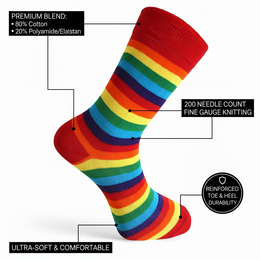 Louluu Rainbow Crew Socks