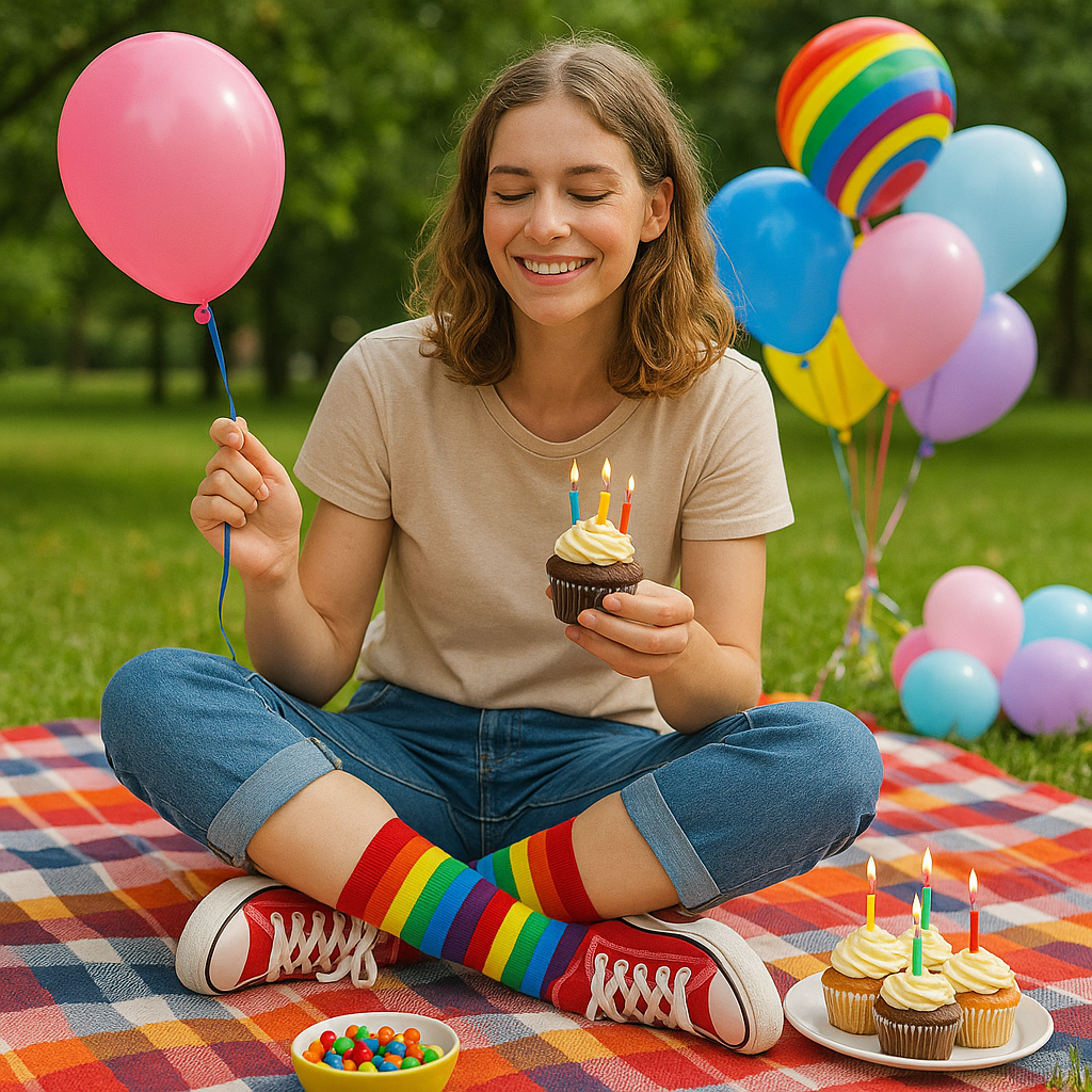 Louluu Rainbow Crew Socks