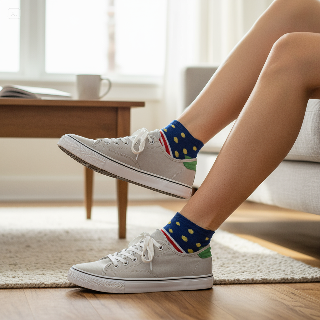 Louluu Dot Line Low Cut Socks