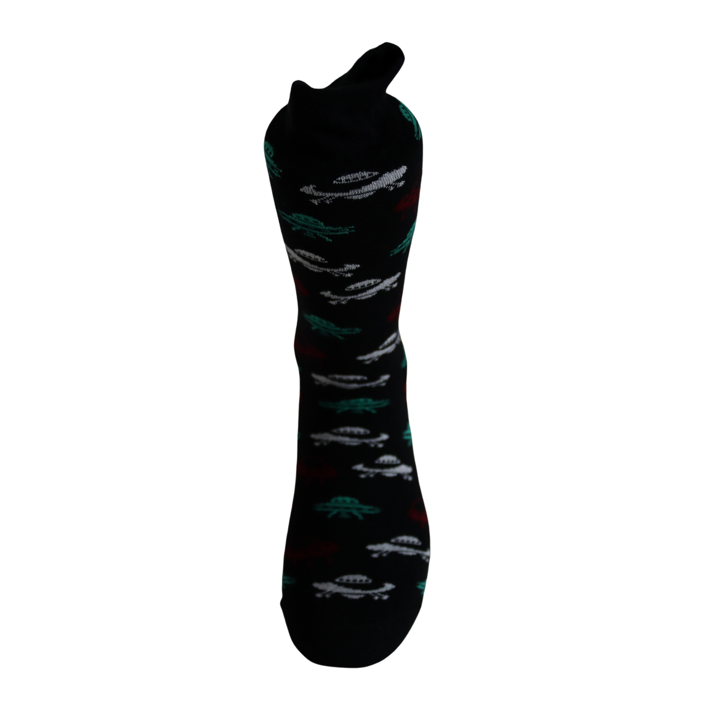 Louluu Men UFO Black Colour Crew Socks