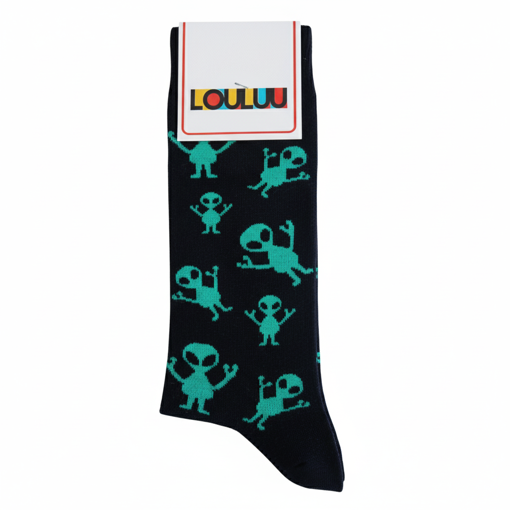 Louluu Colourful Cotton Crew Socks for men