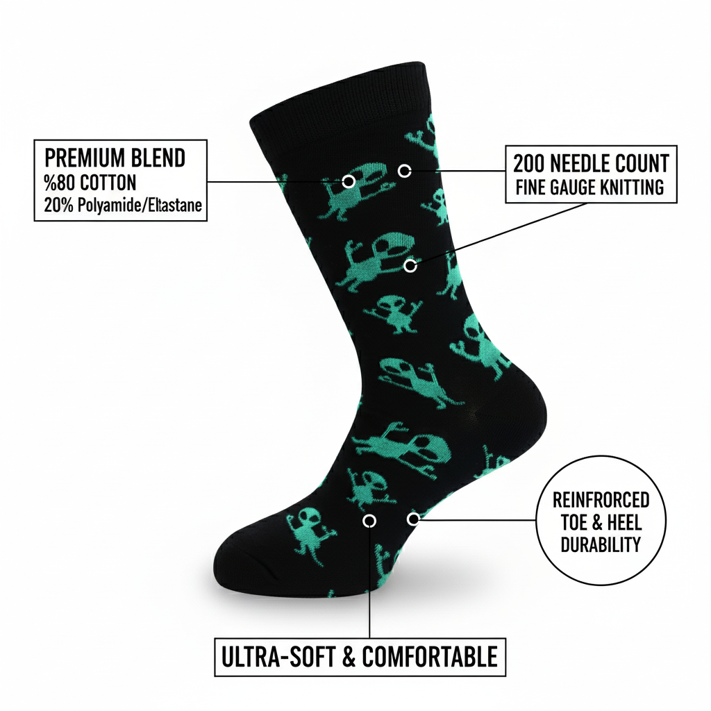 Louluu Colourful Cotton Crew Socks for men