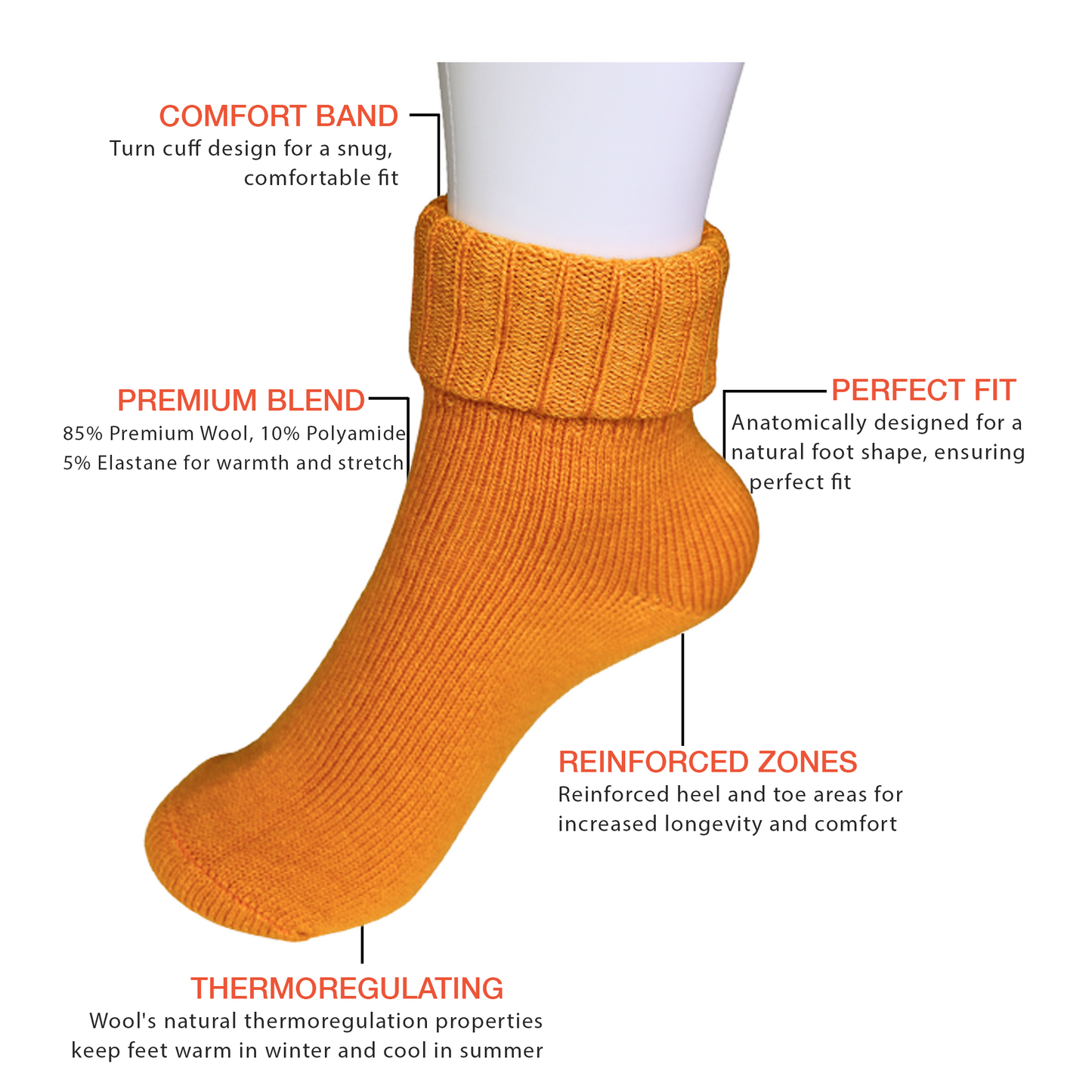 Louluu Wool Turn Cuff Socks