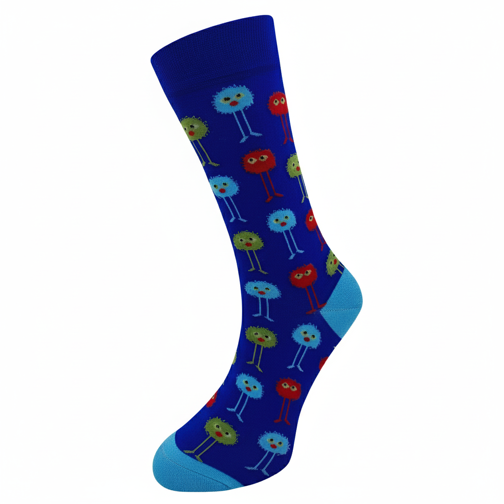 Louluu Colourful Cotton Crew Socks for men