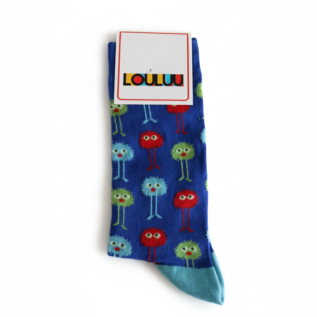 Louluu Colourful Cotton Crew Socks for men
