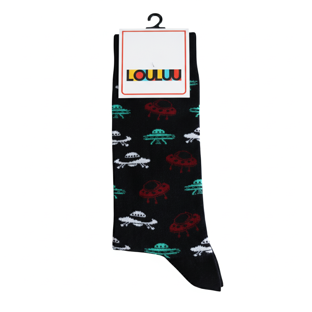 Louluu Colourful Cotton Crew Socks for men
