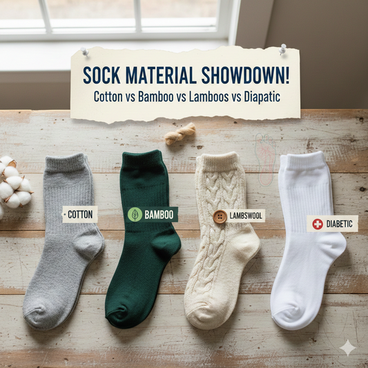 Diabetic, Bamboo, Cotton. Lambswool Louluu Socks