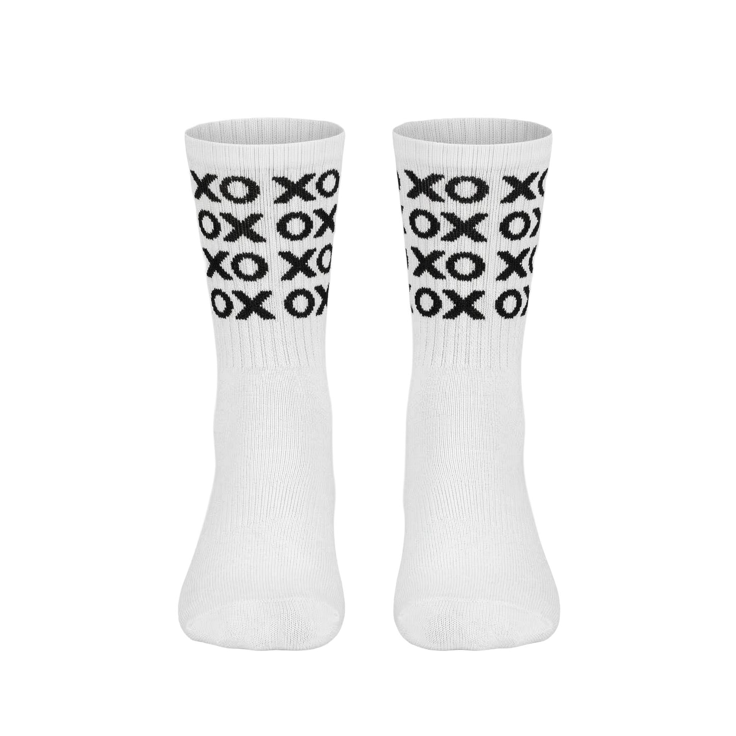 Louluu women's cotton Black Xox ankle socks — front view | Louluu