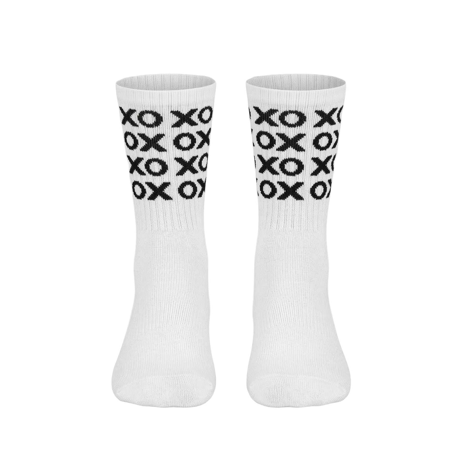 Louluu women's cotton Black Xox ankle socks — front view | Louluu