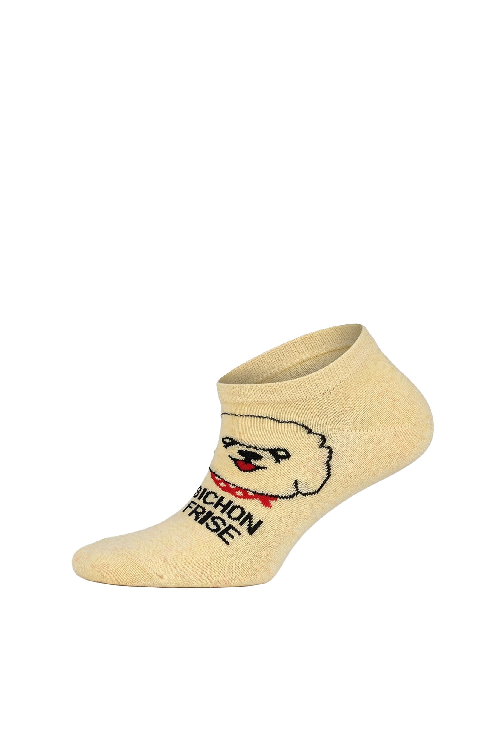 Louluu women's cotton Dog low cut socks — front view | Louluu