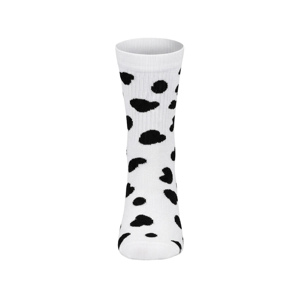 Louluu women's combed cotton White Dot tennis socks — close-up of fabric texture, UK sizes available at Louluu