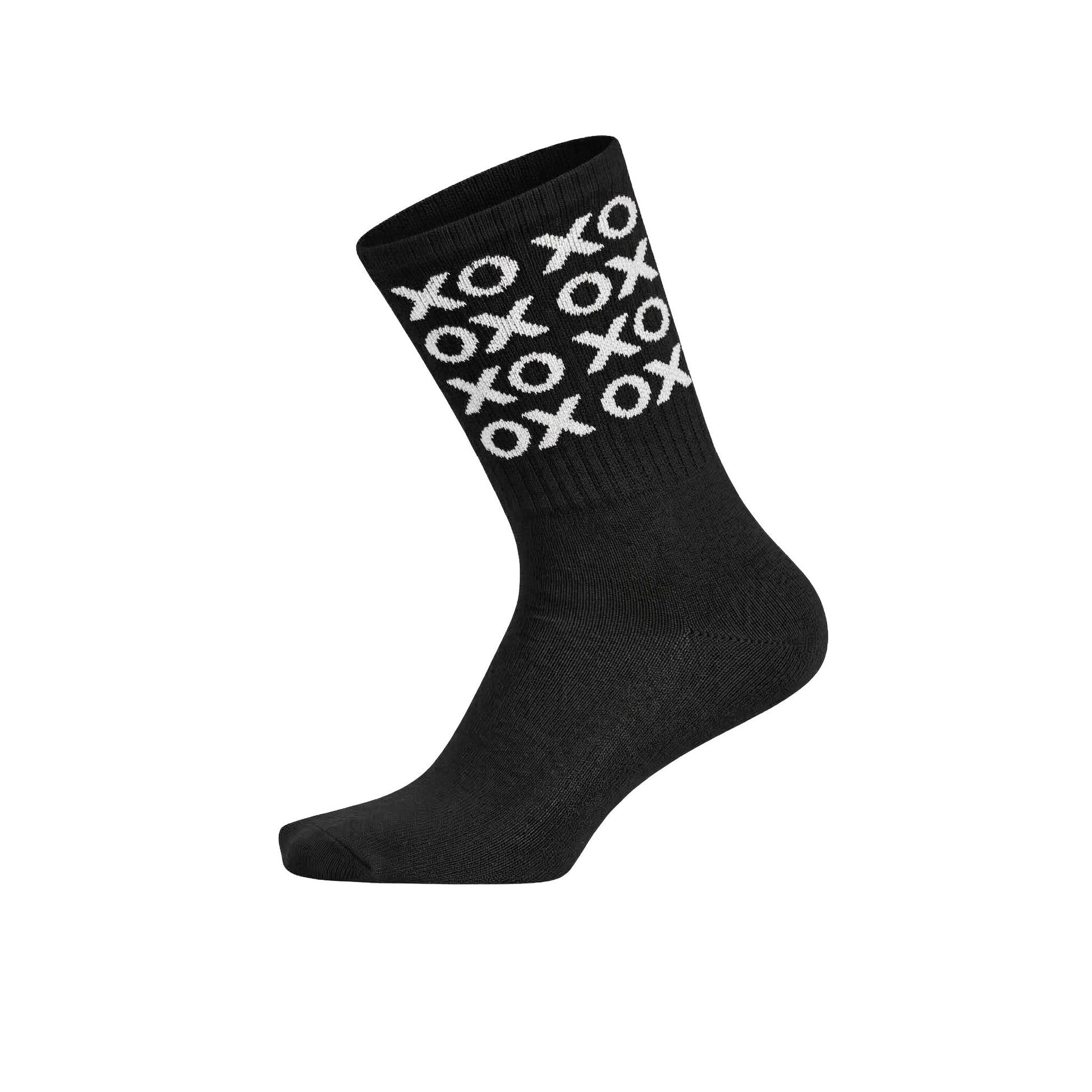 Louluu women's cotton Black Xox ankle socks| Louluu