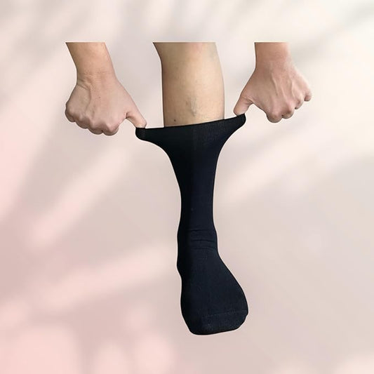 Louluu Men Bamboo Diabetic Crew Socks