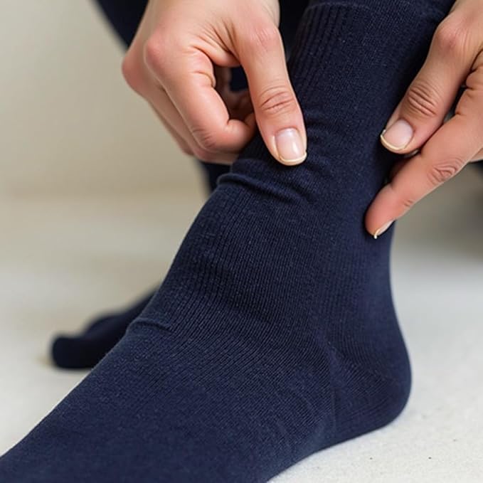 Louluu Men Bamboo Diabetic Crew Socks