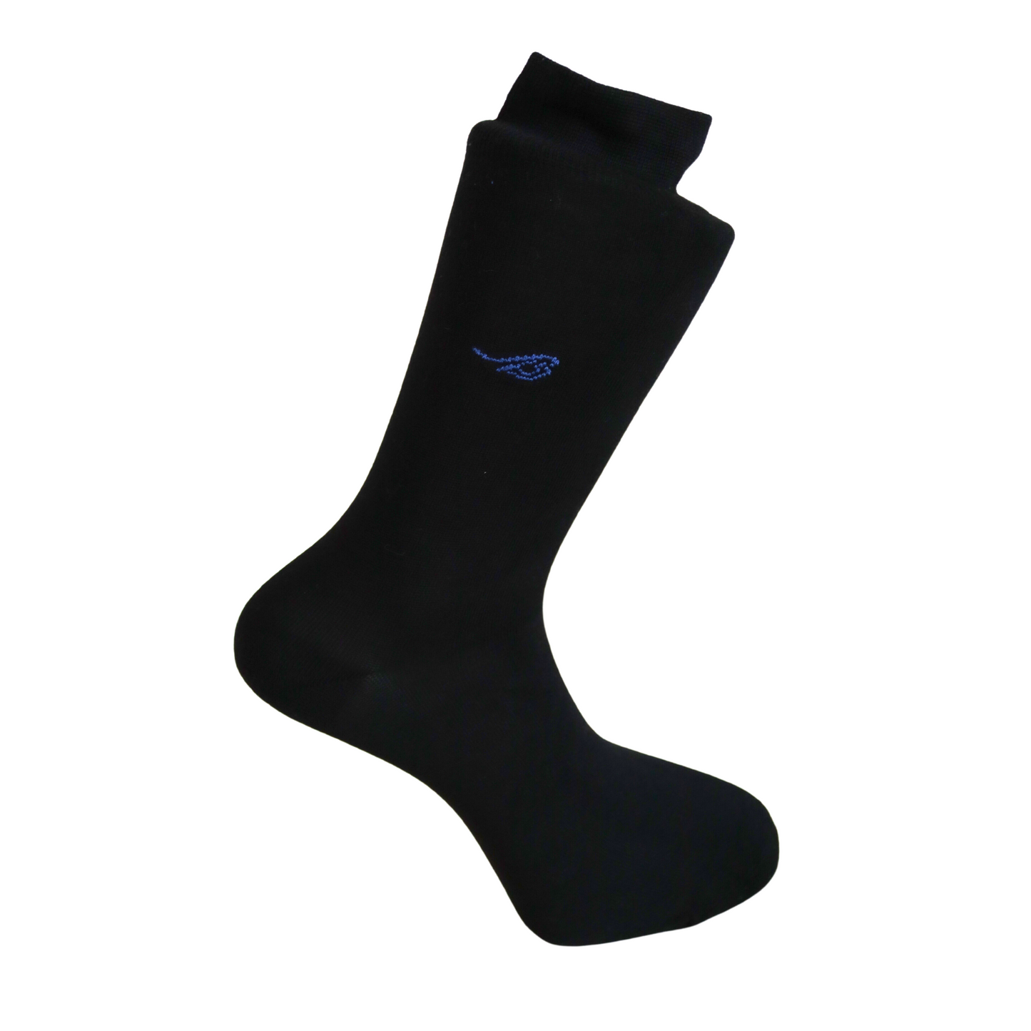 Louluu Men Plain Black Colour Bamboo Socks