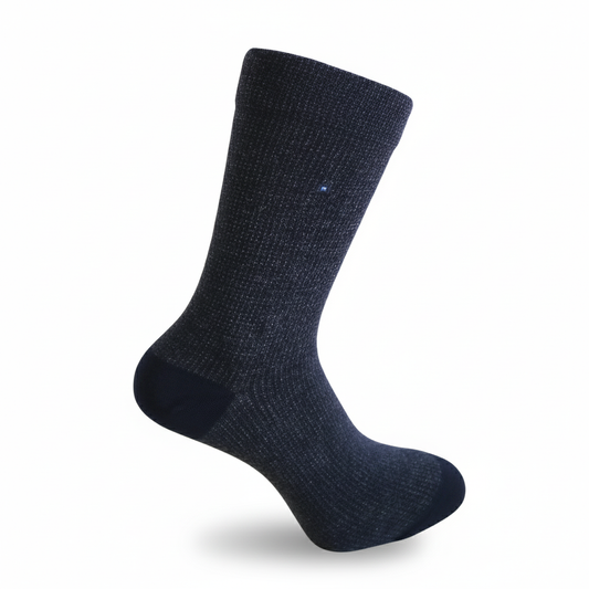 Louluu Men Wave Dark Blue Colour Bamboo Socks