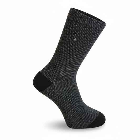 Louluu Men Wave Black Colour Bamboo Socks