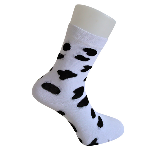 Louluu Women Big Dot White Colour Tennis Socks