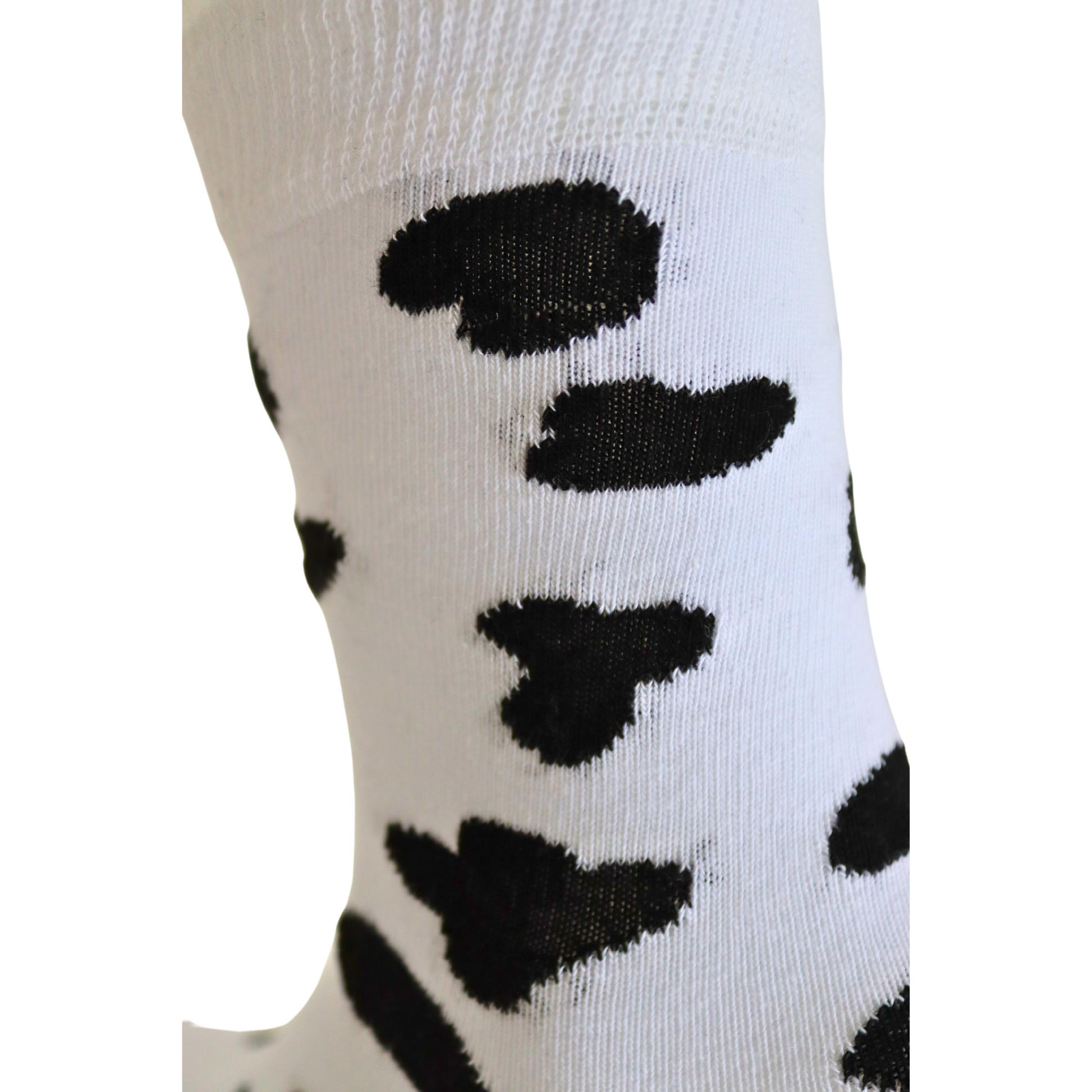 Louluu Women Big Dot White Colour Tennis Socks