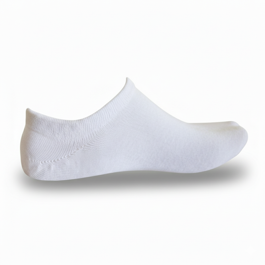 Louluu Men White Color Sneaker Socks