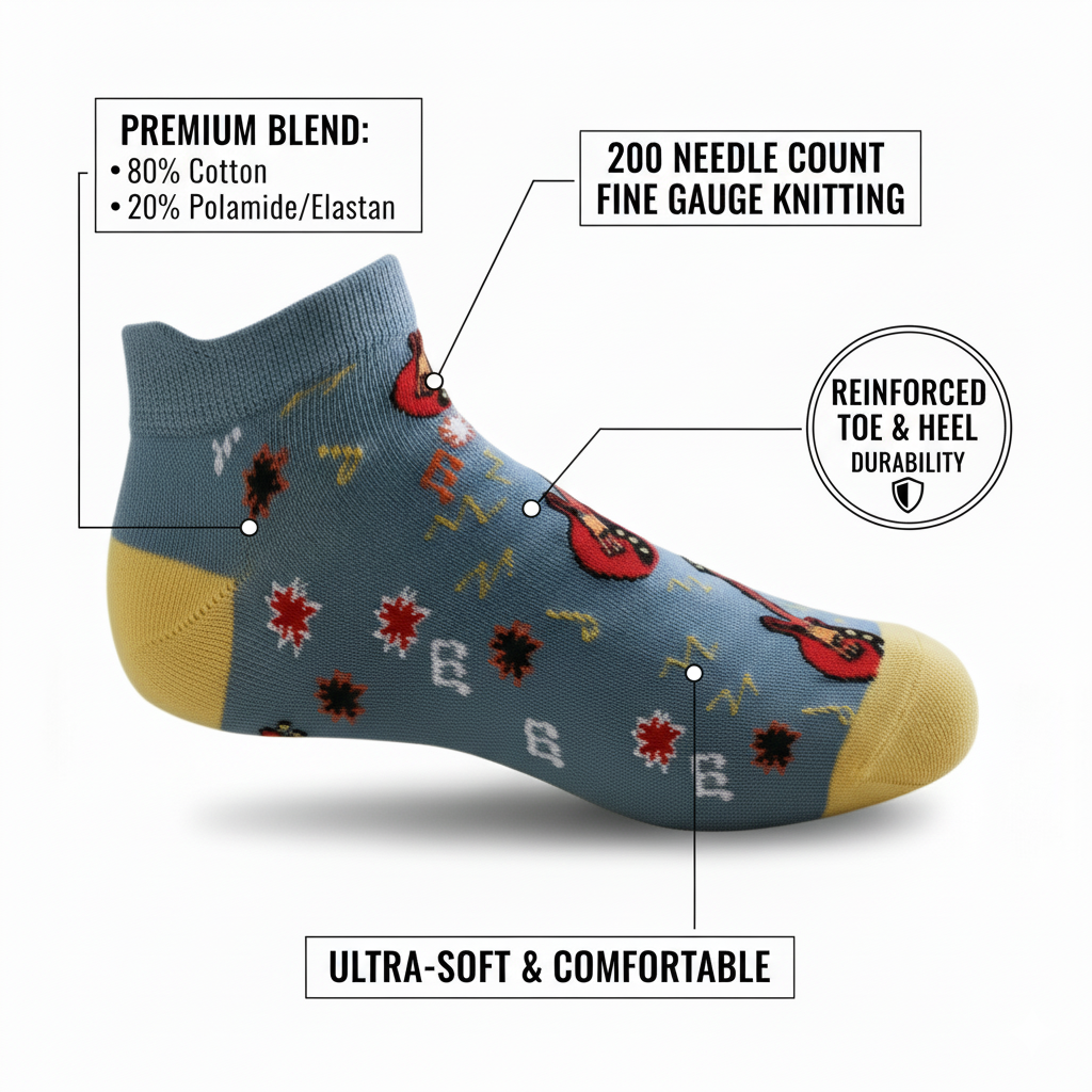 Louluu Guitar Low Cut Socks