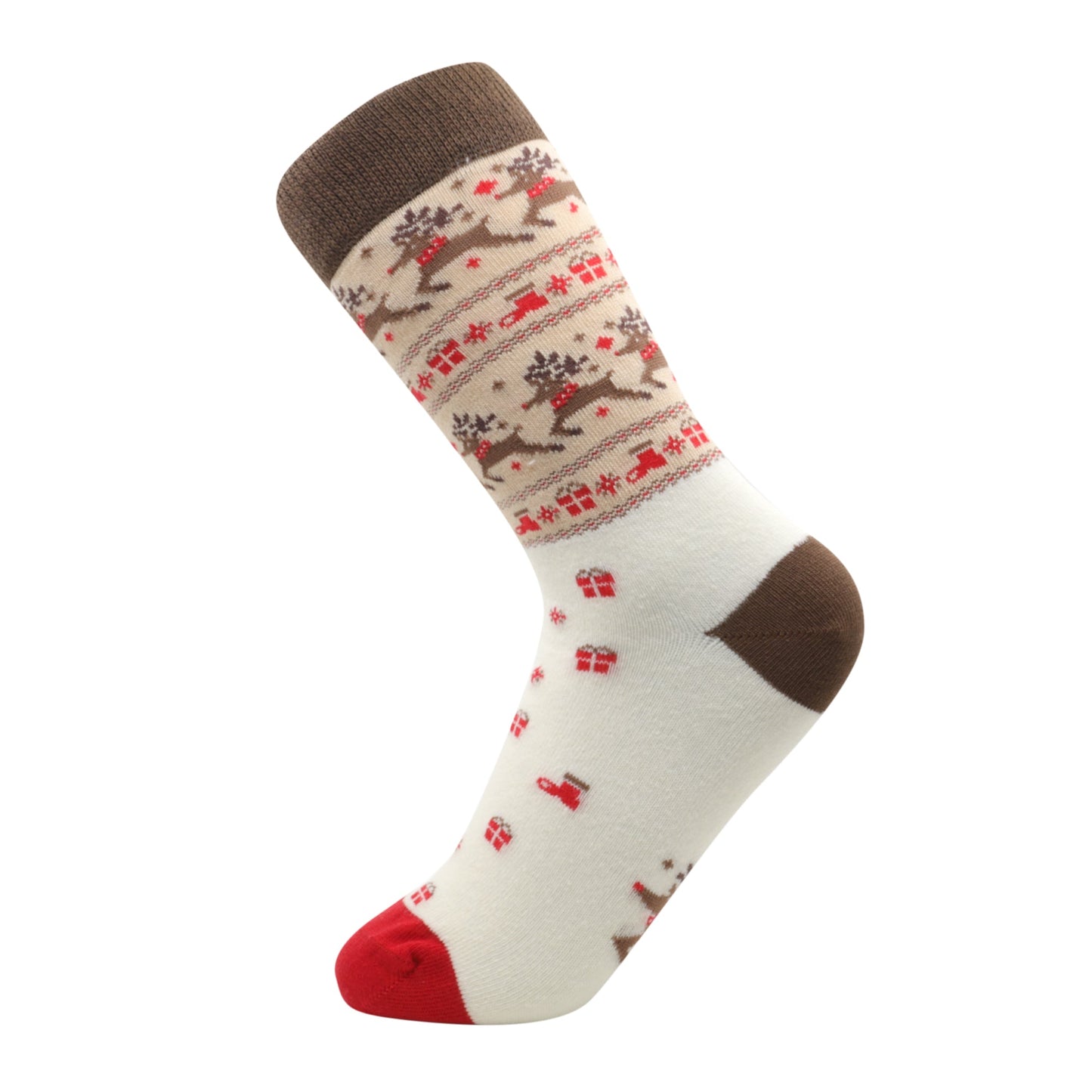 Louluu Colourful Cream Christmas Socks