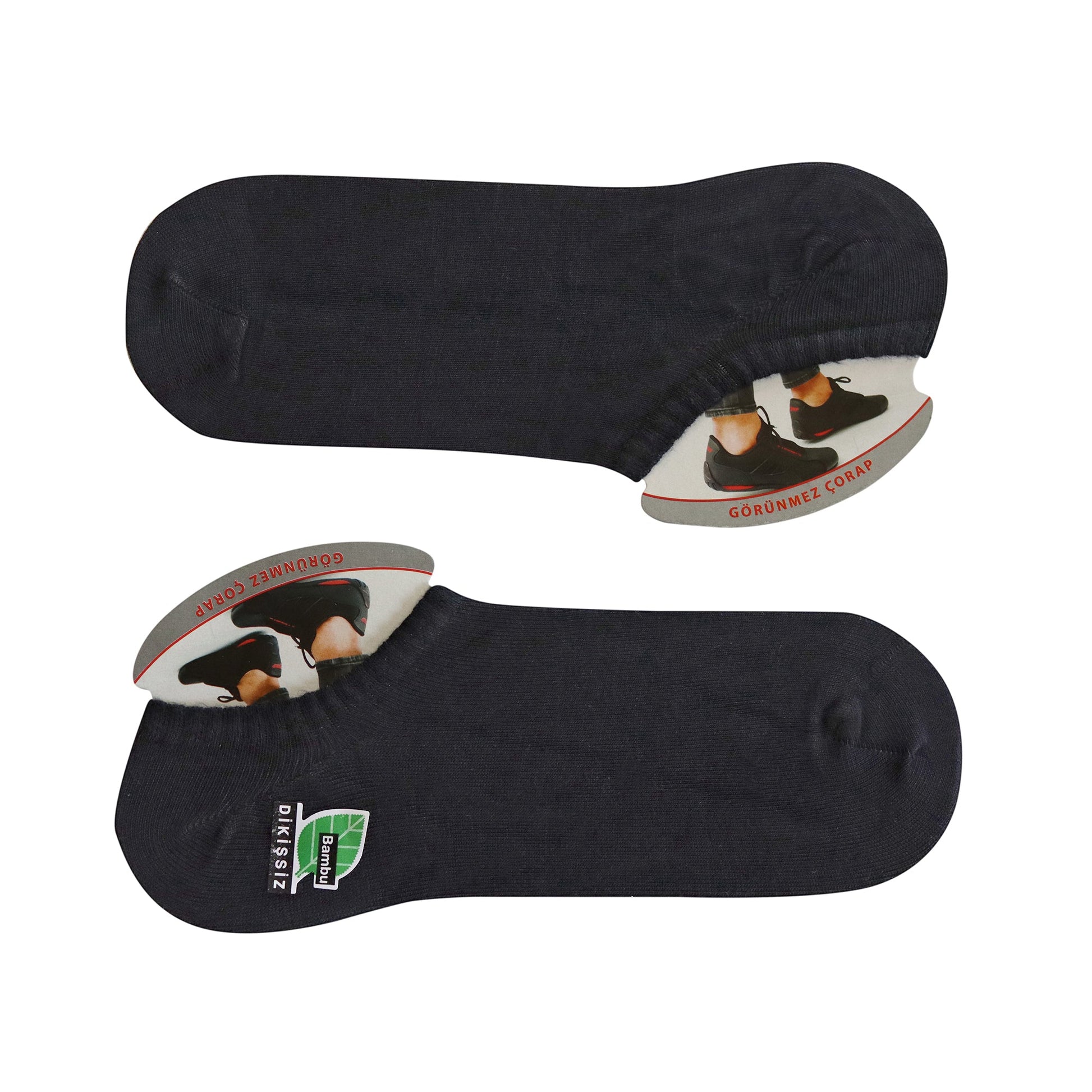 Louluu Men Dark Blue Color Sneaker Socks