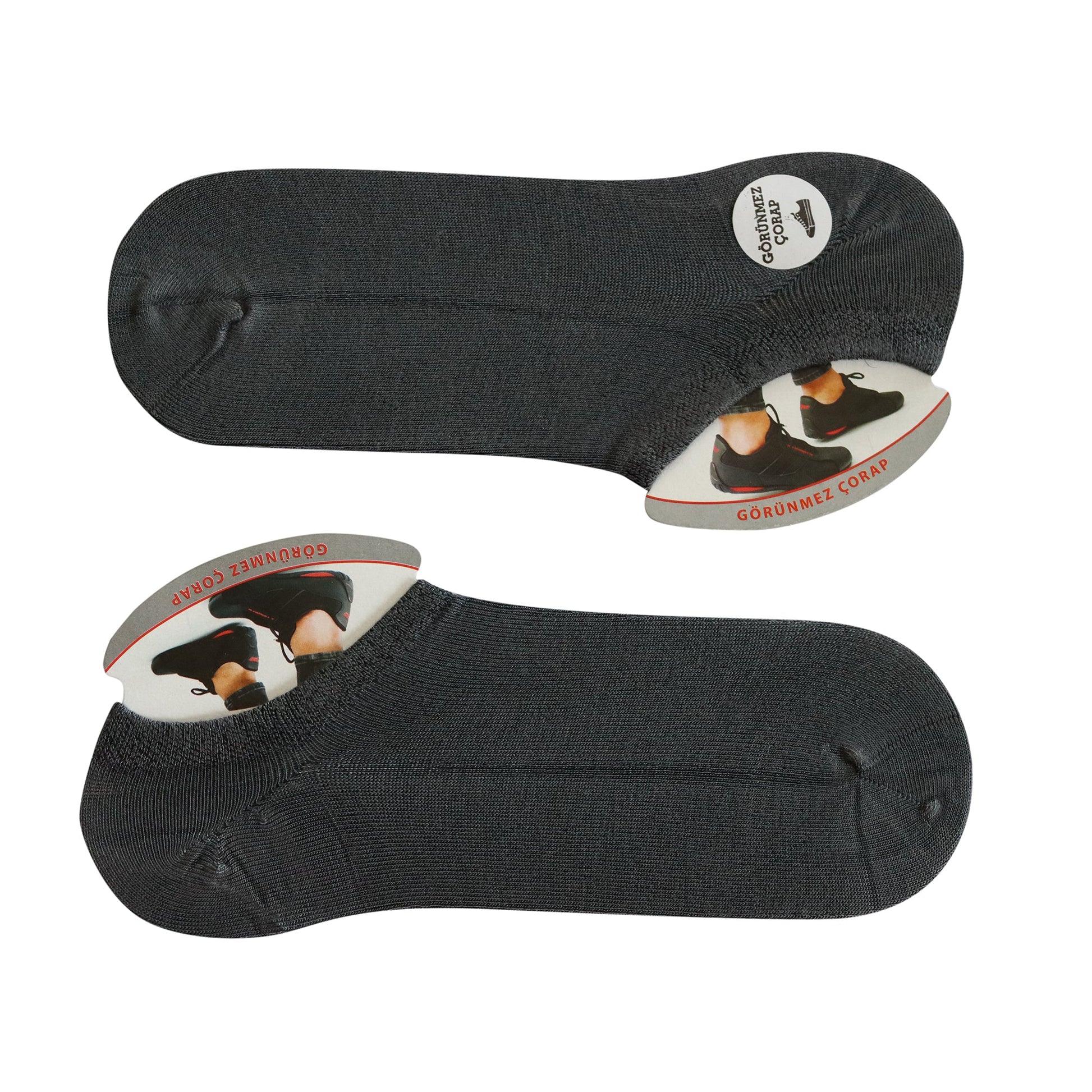 Louluu Men Grey Color Sneaker Socks
