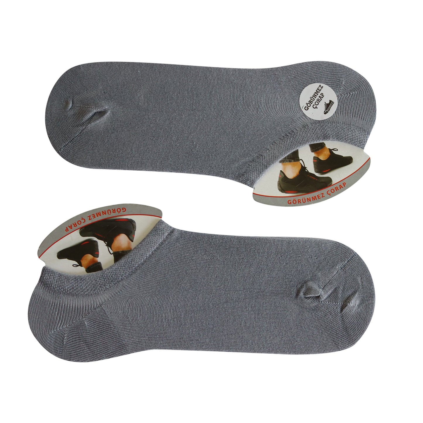 Louluu Women Grey Color Sneaker Socks