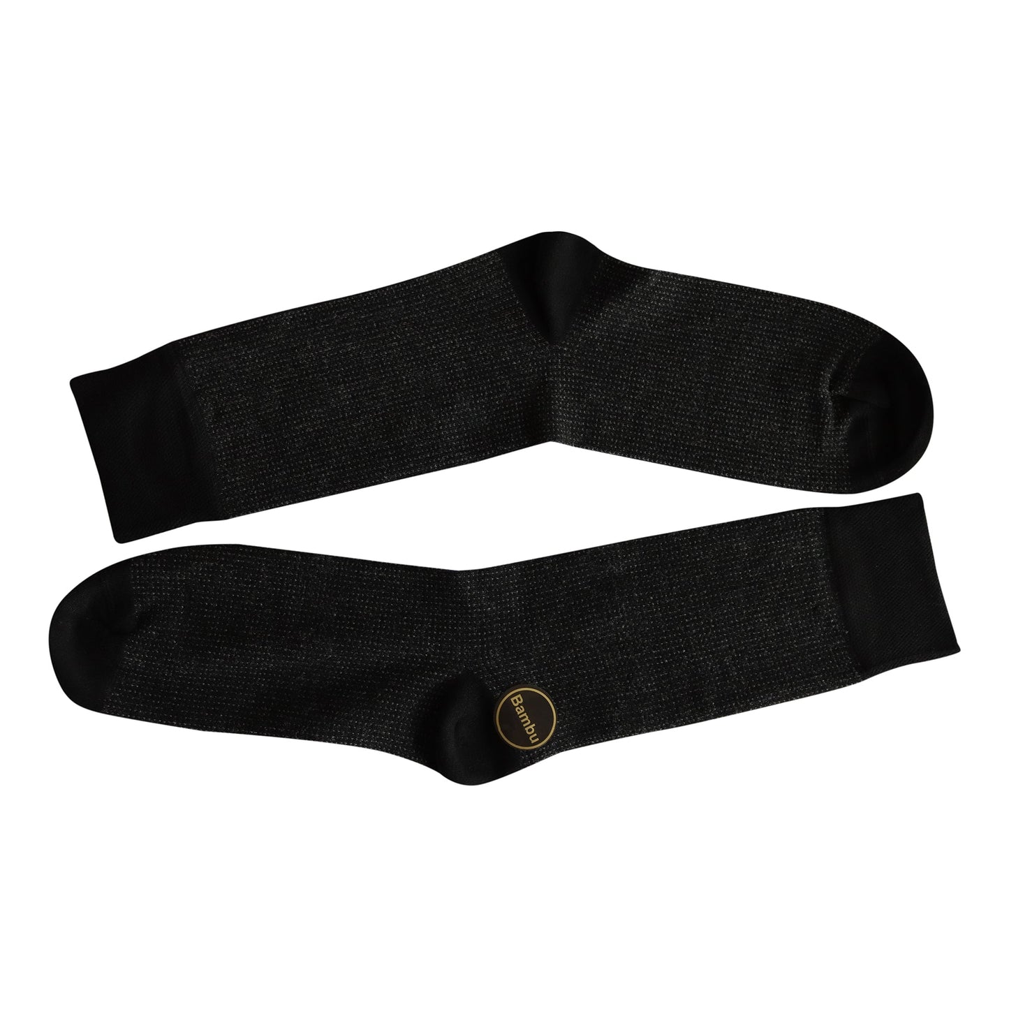Louluu Men Wave Black Colour Bamboo Socks
