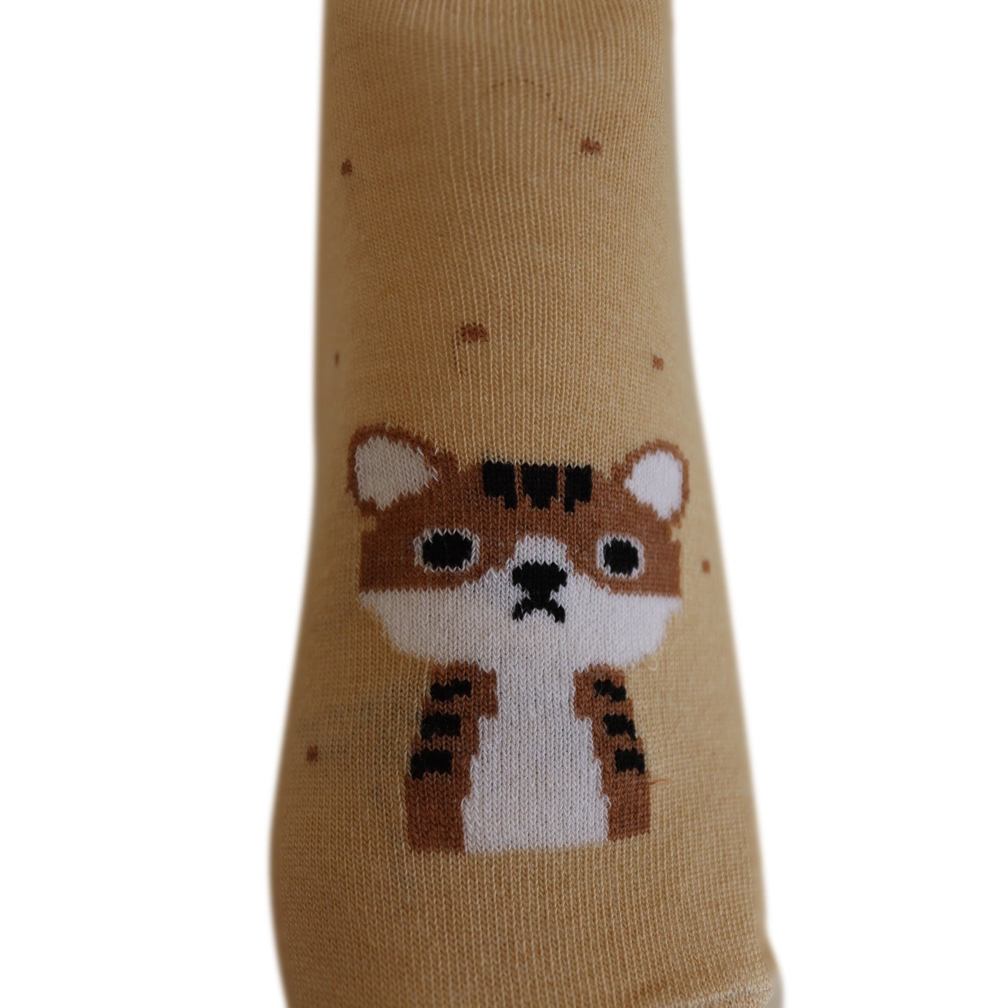 Louluu Women Cute Yellow Roar Lovely Casual Cat Socks Low Cut