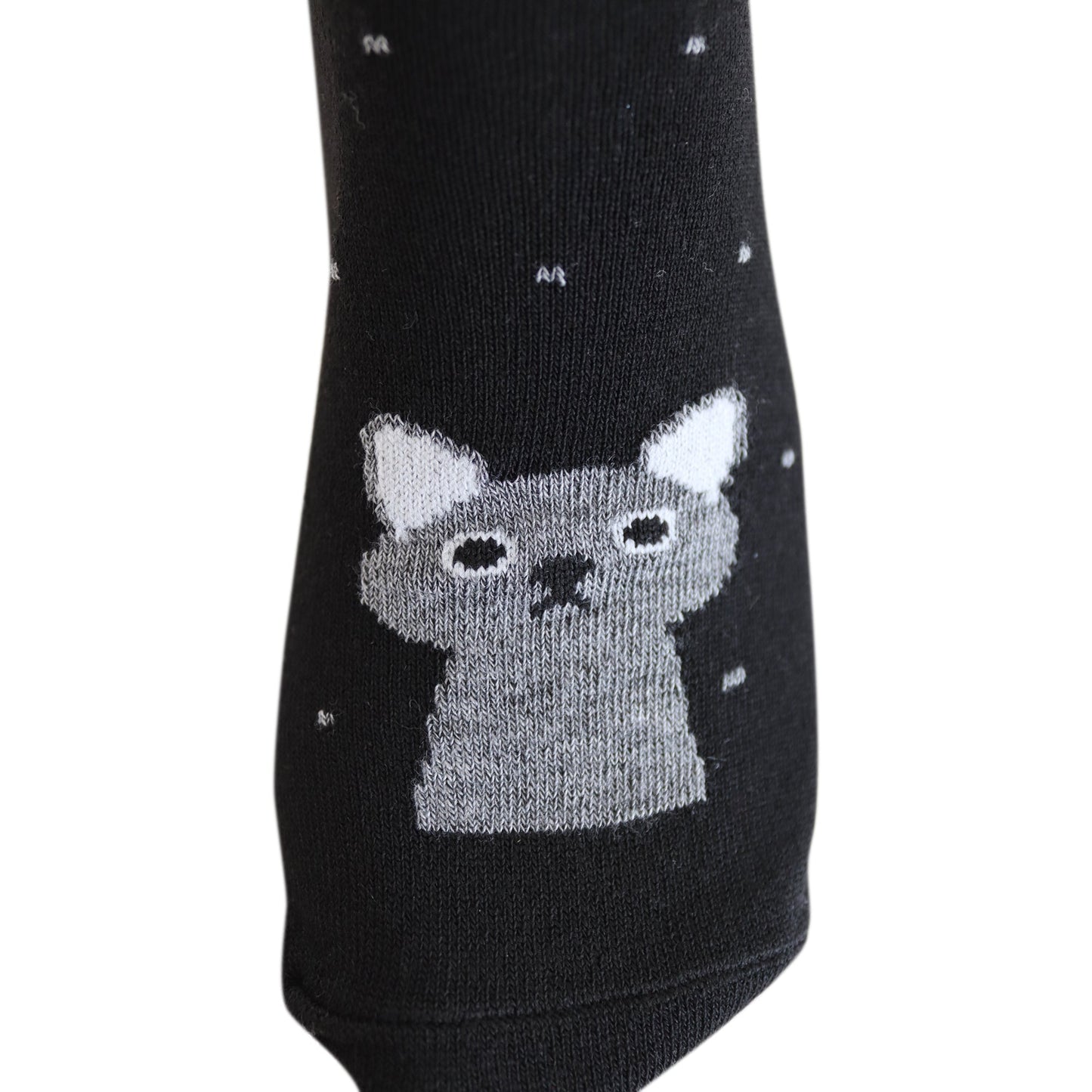 Louluu Women Cute Black Inky Ears Lovely Casual Cat Socks Low Cut