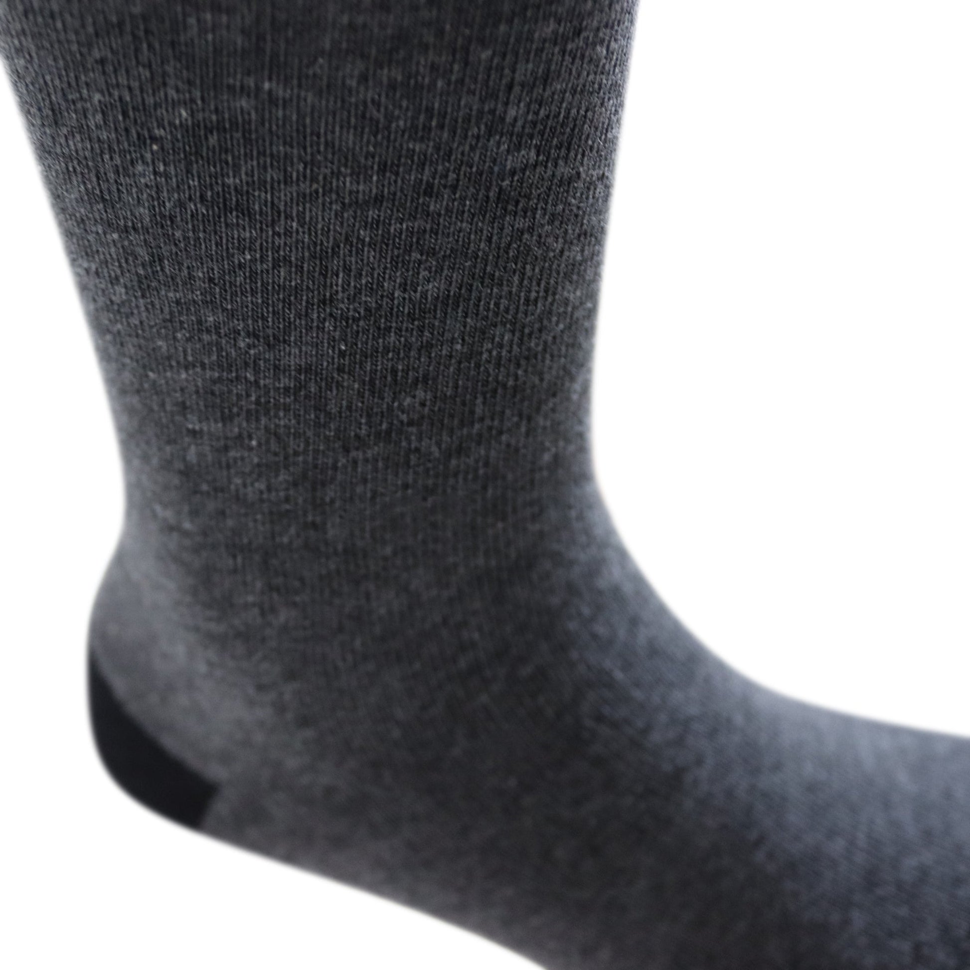 Louluu Man Cotton Grey Crew Socks