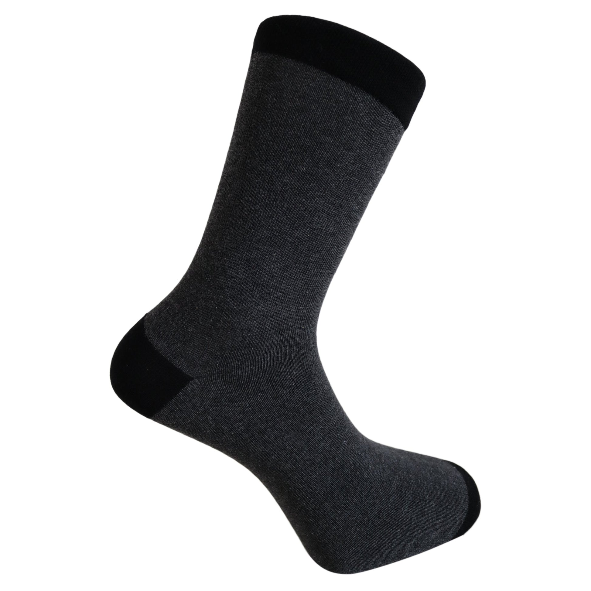 Louluu Man Cotton Grey Crew Socks