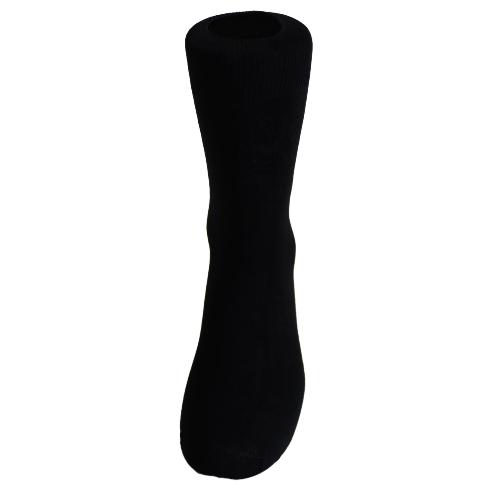 Louluu Bamboo Black Color Men Crew Socks